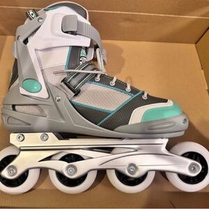 RD Roller Derby, Women's Inline Skates - White/Gray/Mint